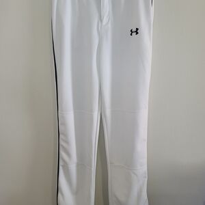 Under Armour White Athletic Pants with Black Logo